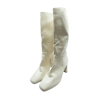 Ivory Knee High Boots