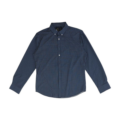Navy Solid Long Sleeve Button Down
