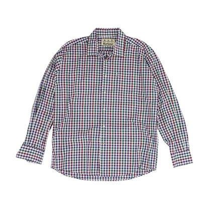 White Check Long Sleeve Button Down