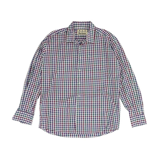 White Check Long Sleeve Button Down