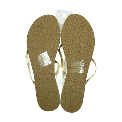 Gold Flip Flop Sandals