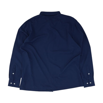 Navy Solid Long Sleeve Button Down