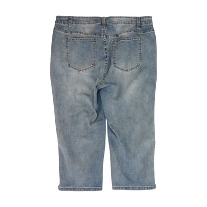 Blue Plus High Rise Capris