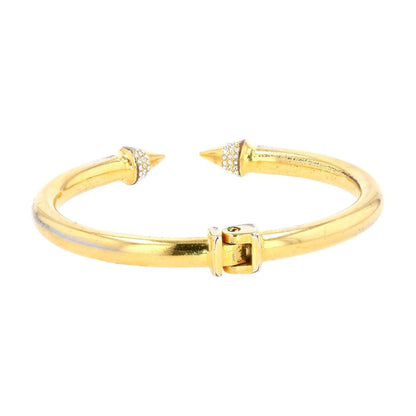 Gold Tone Mini Titan Crystal Hinged Bracelet