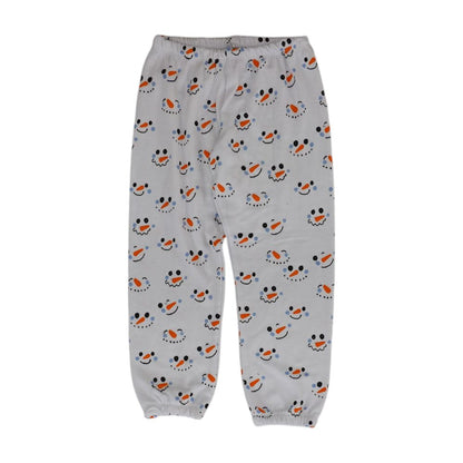 White Graphic Pajama Bottom