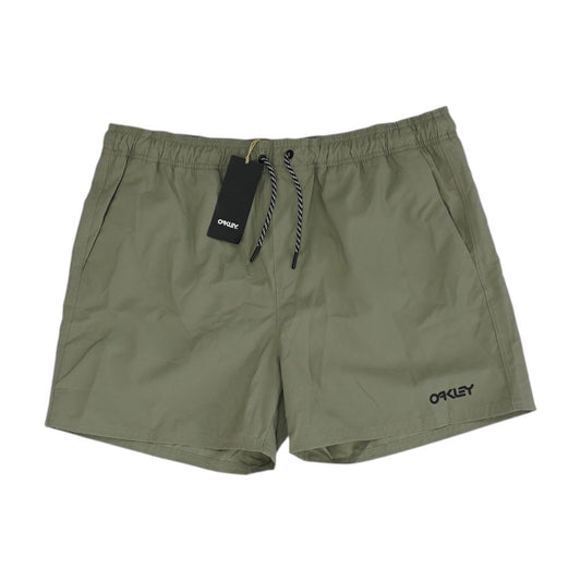 Green Solid Swim Shorts