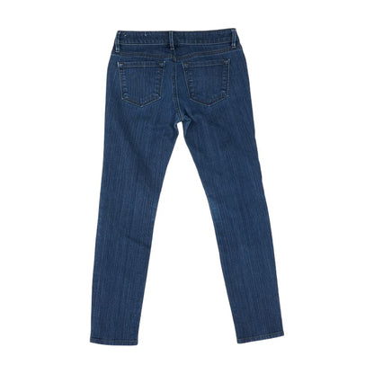 Blue Solid Mid Rise Jeans