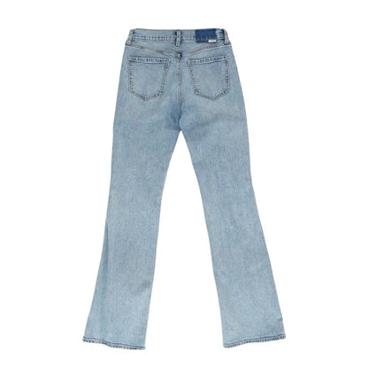Blue High Rise Straight Leg Jeans