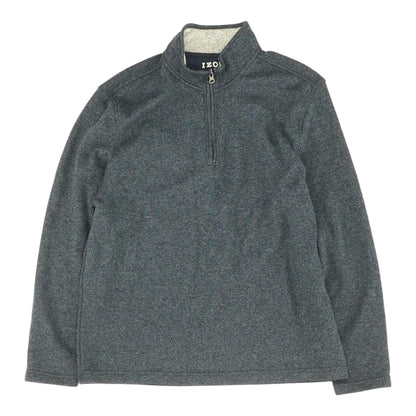 Navy Solid 1/4 Zip Sweater
