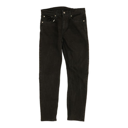 502 Black Solid Tapered Jeans