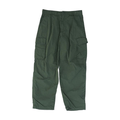 Green Solid Cargo Pants