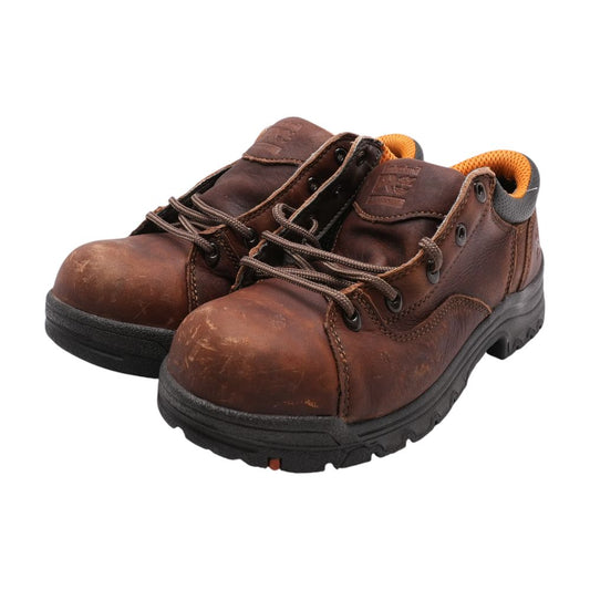 Titan Oxford Alloy Toe Brown Low Top Athletic Shoes