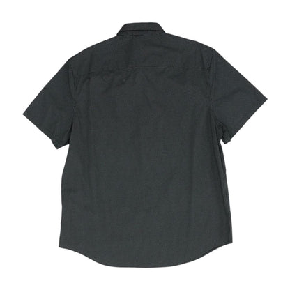 Black Polka Dot Short Sleeve Button Down