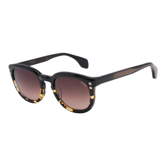Black BK/TORT Round Sunglasses