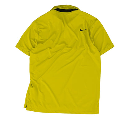 Neon Green Solid Short Sleeve Polo