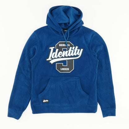 Blue Embroidered Detail Hoodie