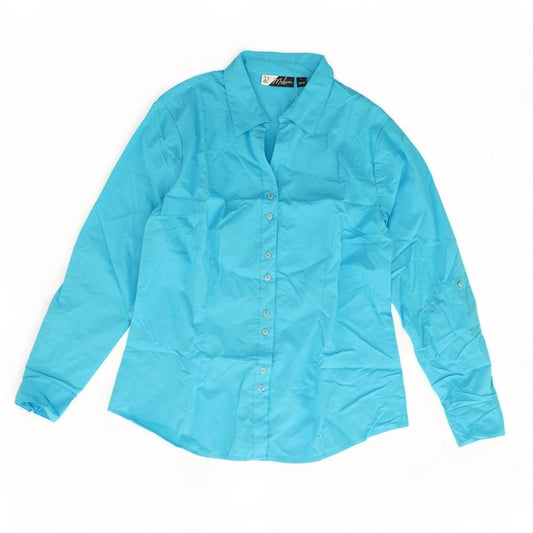 Blue Solid Button Down