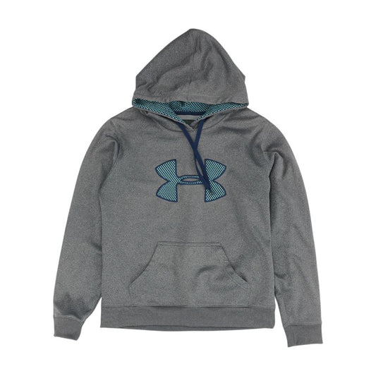Gray Embroidery Detail Hoodie Pullover