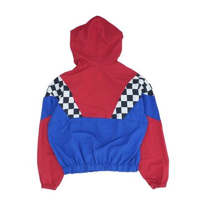 Red Color Block 1/4 Zip Pullover