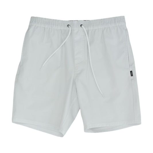 White Solid Swim Shorts