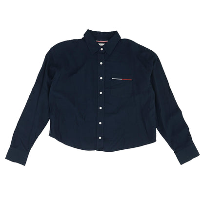Navy Solid Button Down