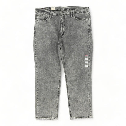 541 Gray Solid Tapered Jeans