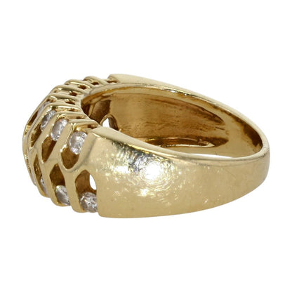 .60 ct 14K Gold Round Diamond Dome Band