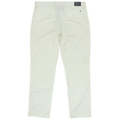 White Solid Chino Pants