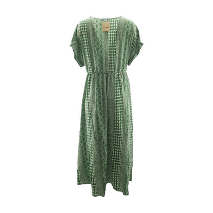 Gray Floral Midi Dress