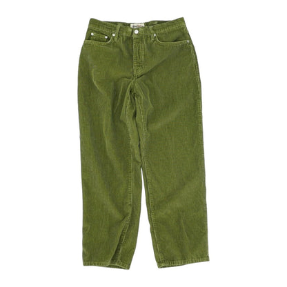Green Solid Five Pocket Pants