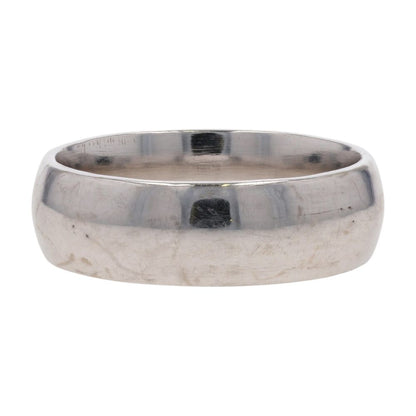 10K White Gold Half Round Band
