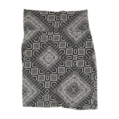 Black Geometric Mini Skirt