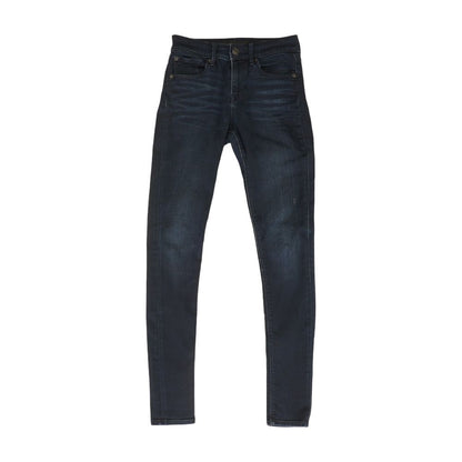 Blue Solid Mid Rise Skinny Leg Jeans