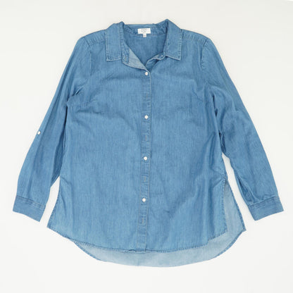 Blue Solid Button Down