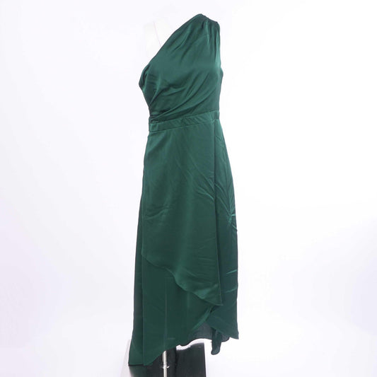 Green Solid Formal Dress