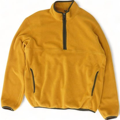 Mustard Solid 1/4 Zip Pullover