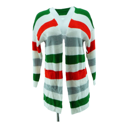 Multi Striped Cardigan Sweater