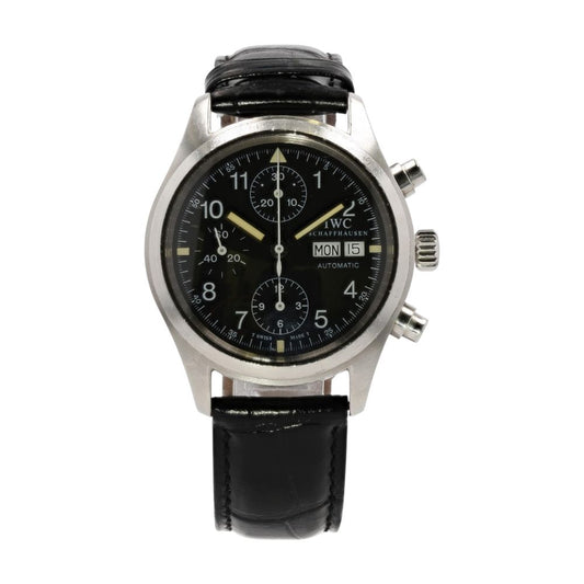 Men's Stainless Steel IWC Pilot Der Fliegerchronograph Watch