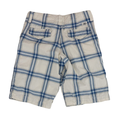 Blue Plaid Chino Shorts