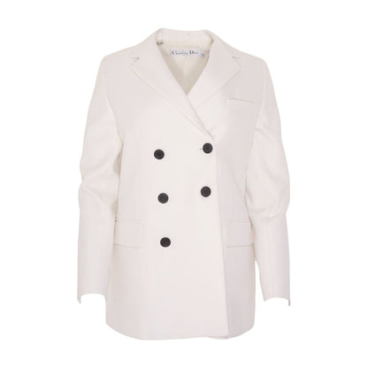 Ivory SS25 Ecru Virgin Wool-Silk Oversized Blazer