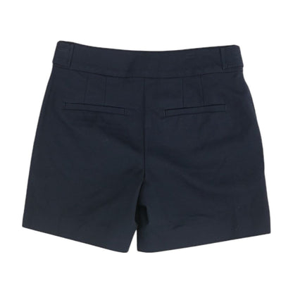 Navy Solid High Waisted Chino Shorts