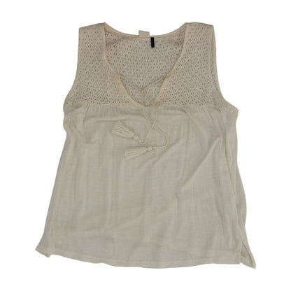 Ivory Solid Sleeveless Blouse