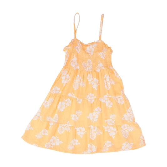 Orange Tropical Midi Dress