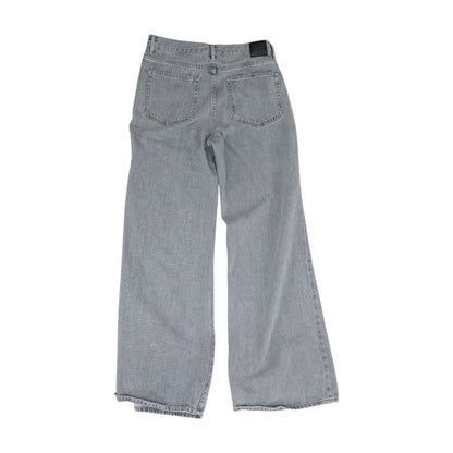 Gray Solid High Rise Jeans