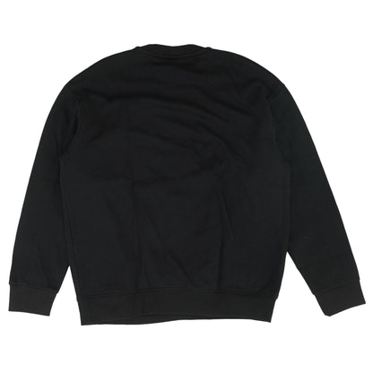 Black Solid Sweatshirt Pullover