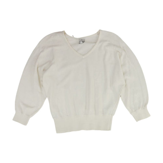 Ivory Petite V-Neck Sweater