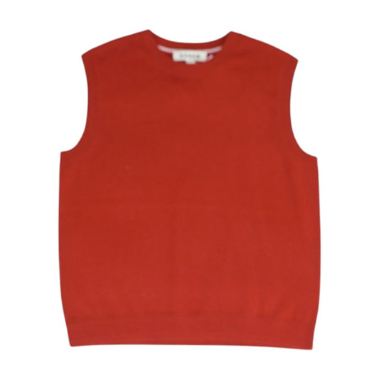 Red Solid V-neck Sweater