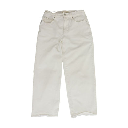 White Petite Cropped Wide Leg Jeans