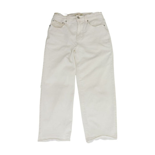 White Petite Cropped Wide Leg Jeans