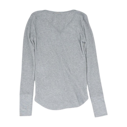 Gray Solid Pajama Top